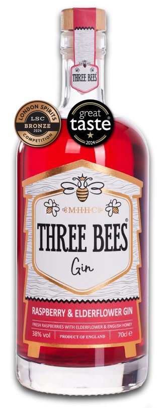 THREE BEES Raspberry & Elderflower Gin